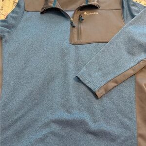 Columbia Teal and Gray Fleece Jacket